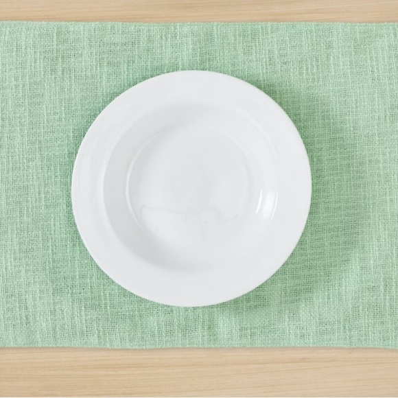 Way to Celebrate Green Slub Cotton Rich 13" x 19" Placemat, 5 Piece - Picture 1 of 5
